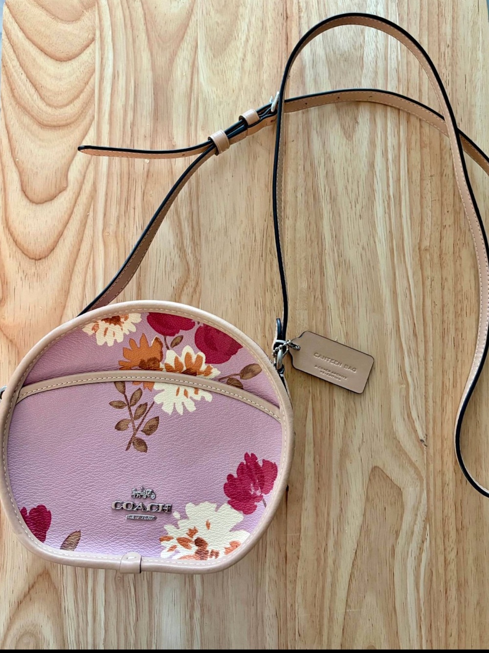 Coach Canteen Pink Floral Crossbody Bag